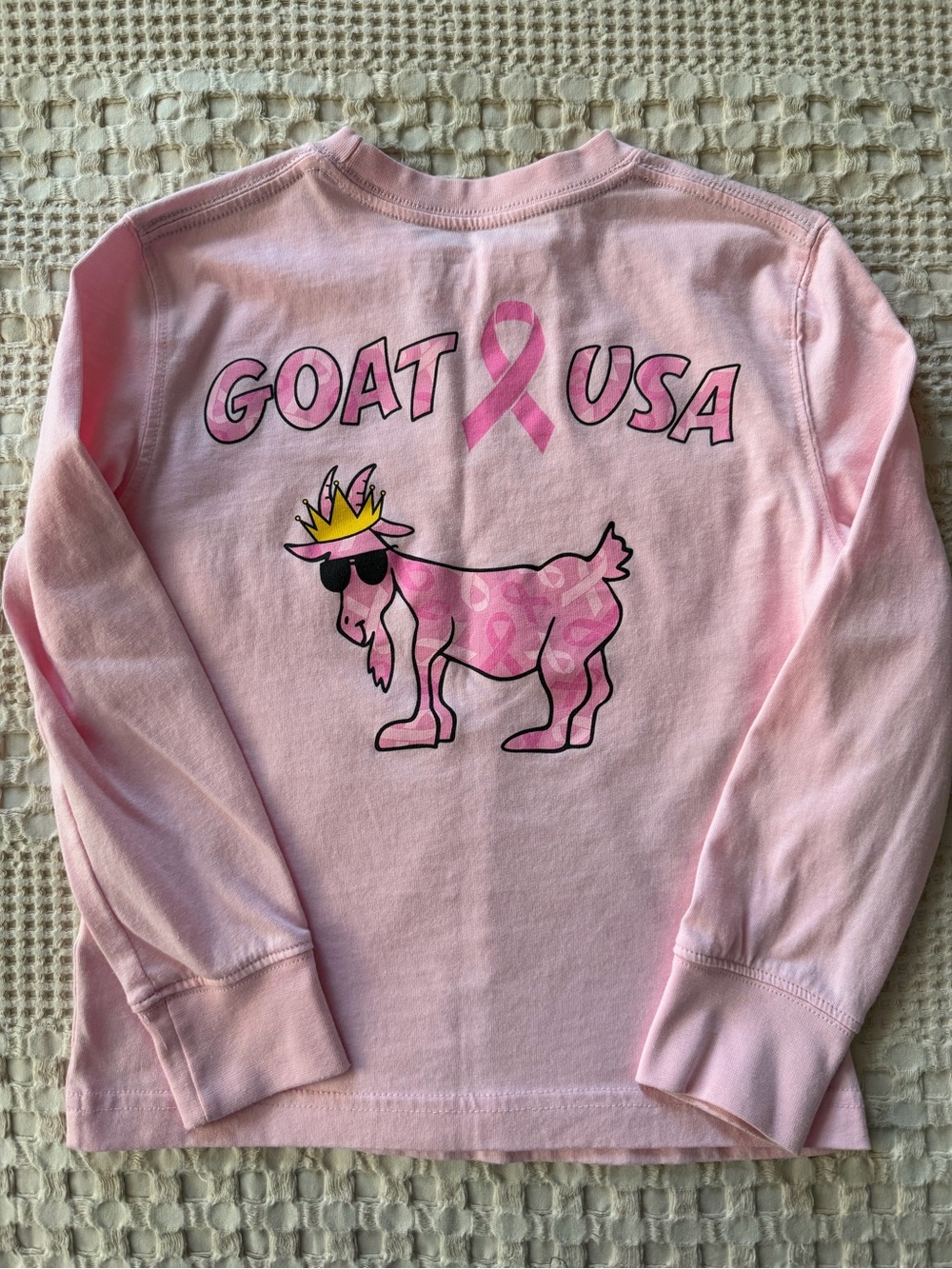 GOAT USA Pink Long-Sleeve Kids Tee